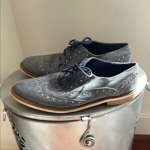 Men's Giorgio Brutini Blue Suede Brogue dress Shoes in size 10
